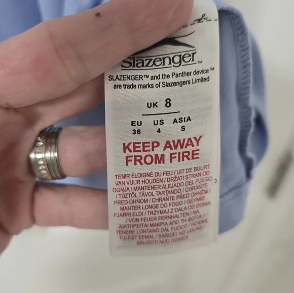 Slazenger Blue Obe Shoulder Mini Tennis Dress Size 4 - Picture 10 of 11